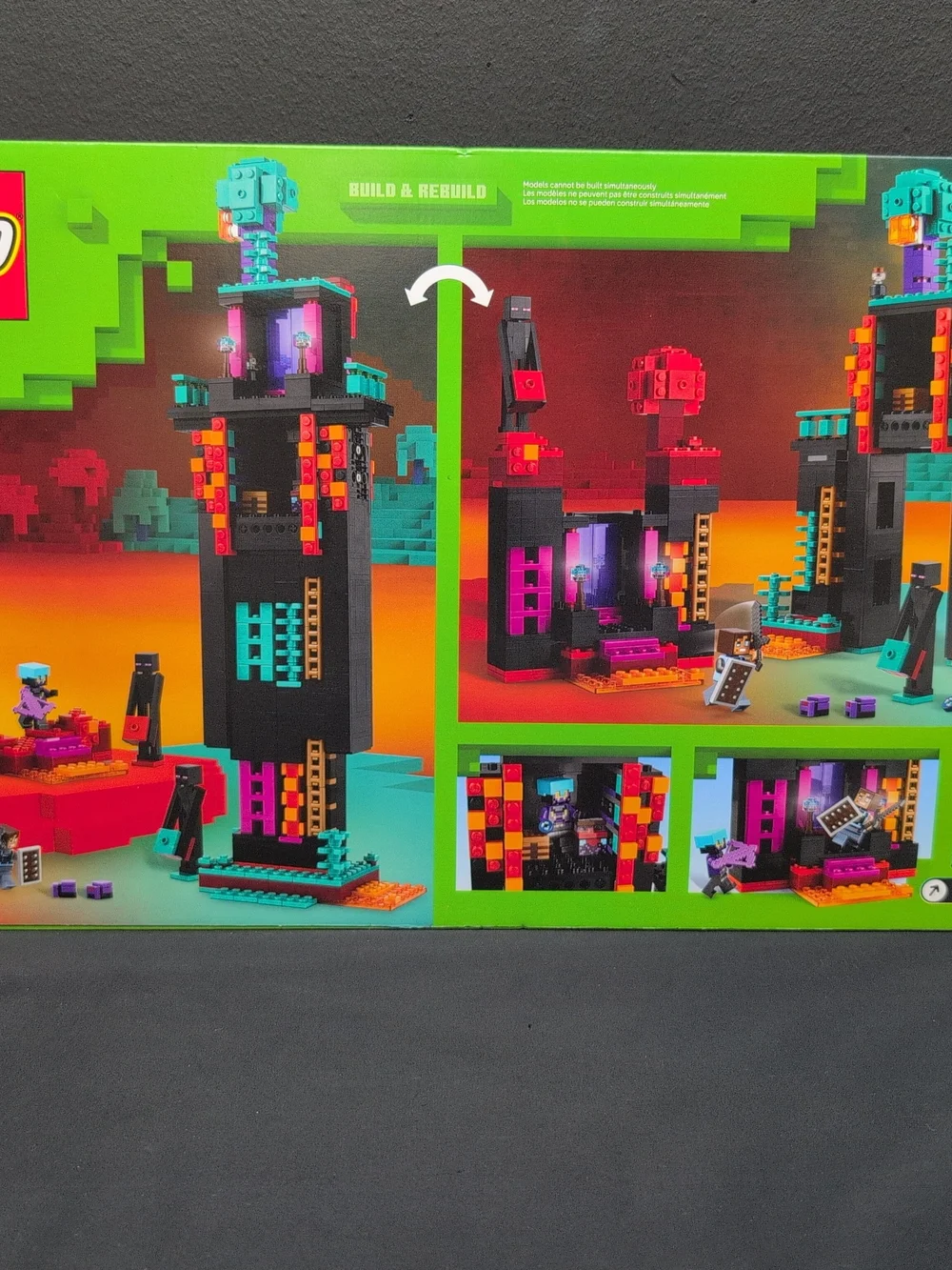 Lego Minecraft the Enderman Tower Complete Building Set Pcs 867